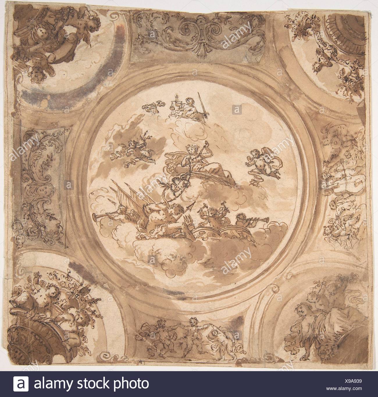 Ceiling Design With An Allegory Of Victory Artist Daniel Marot