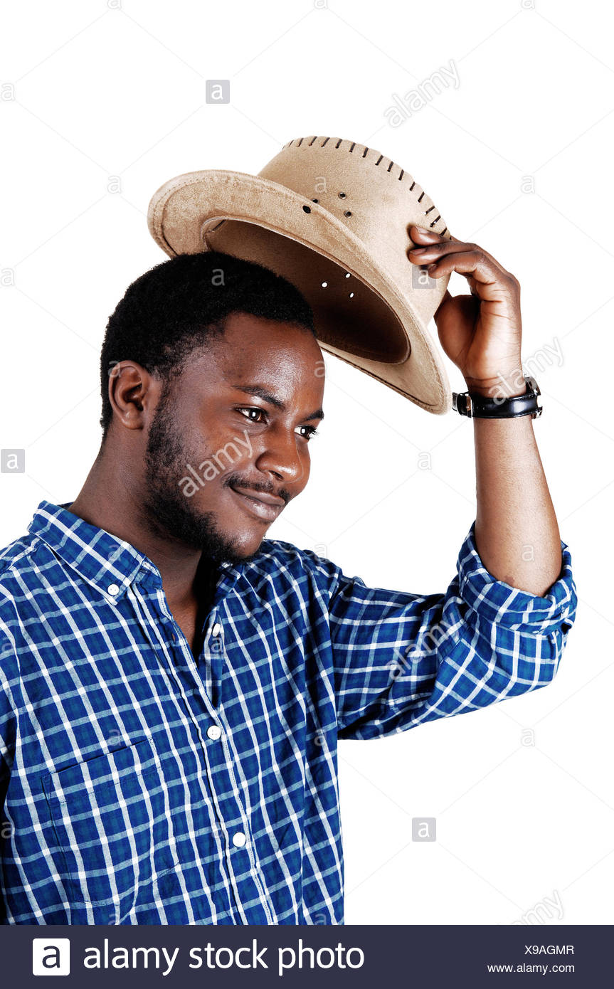 black man in cowboy hat