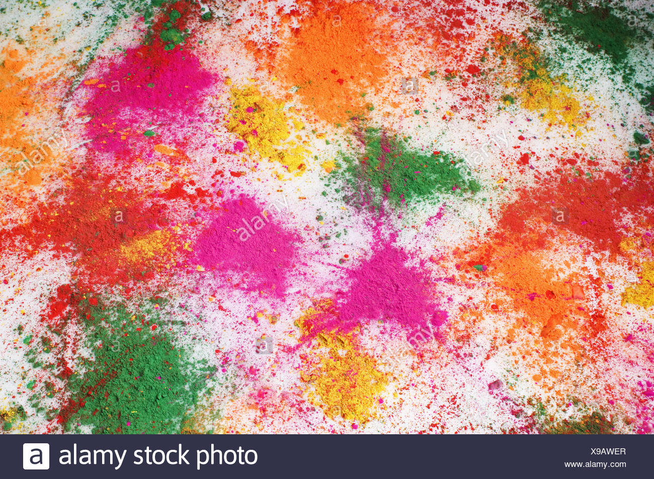 Download High Angle View Of Multi Colored Powder Paint Spread On The Floor Stock Photo Alamy Yellowimages Mockups
