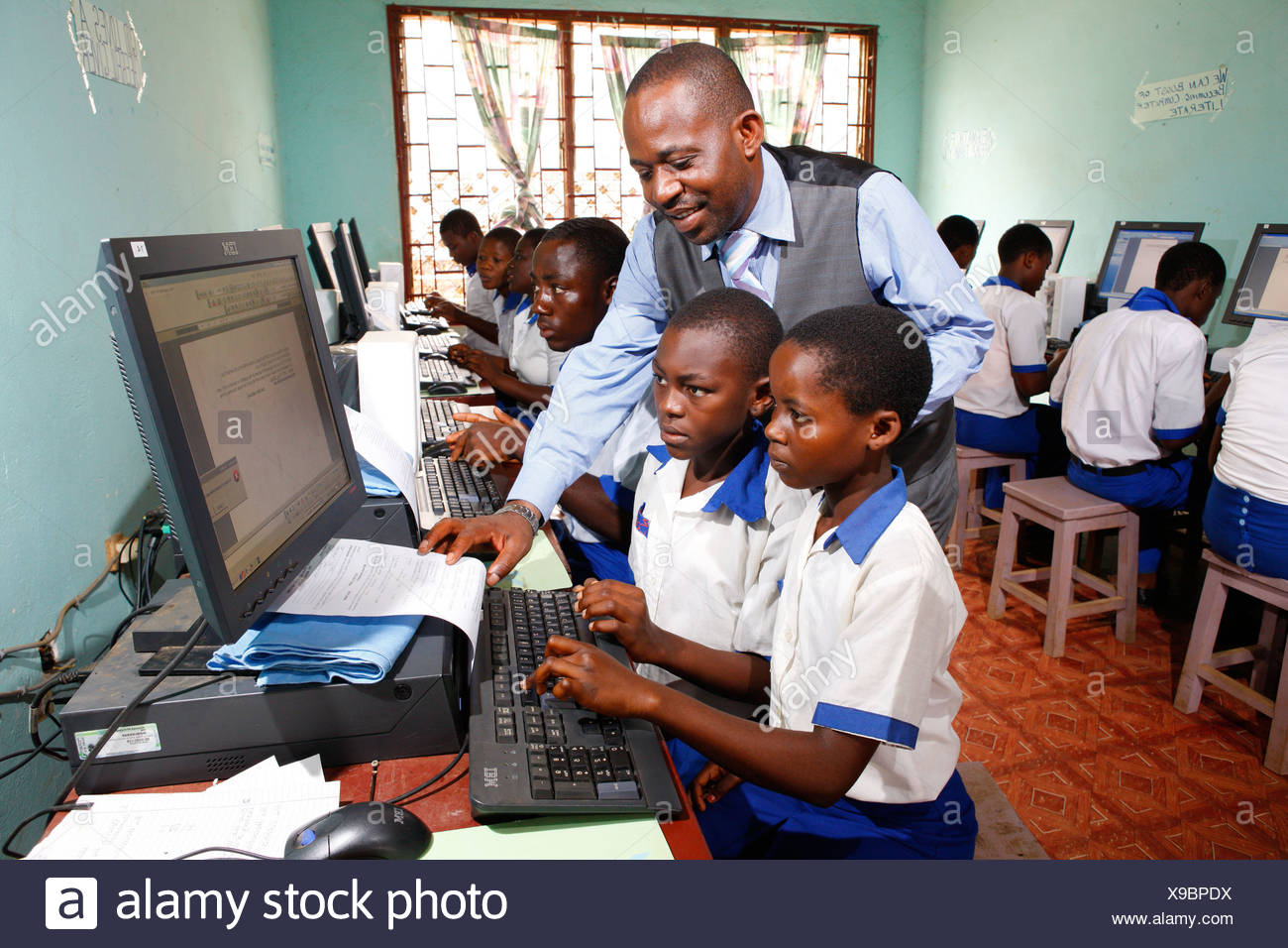 Africa School Children Computer Stock Photos & Africa School Children ...