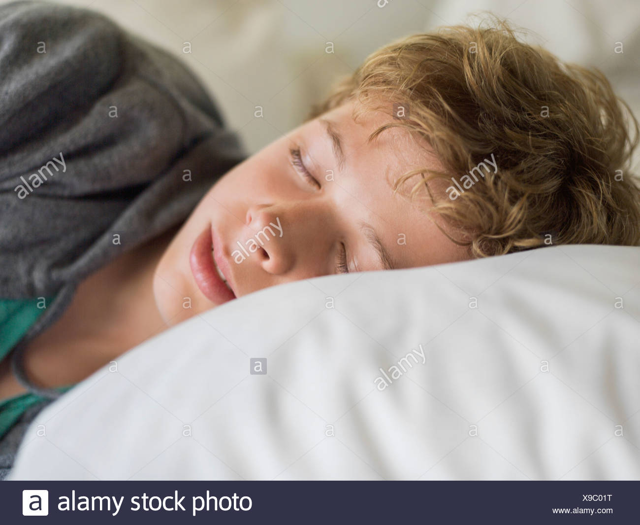 Teenage Boy Sleeping Bedroom Stock Photos & Teenage Boy Sleeping