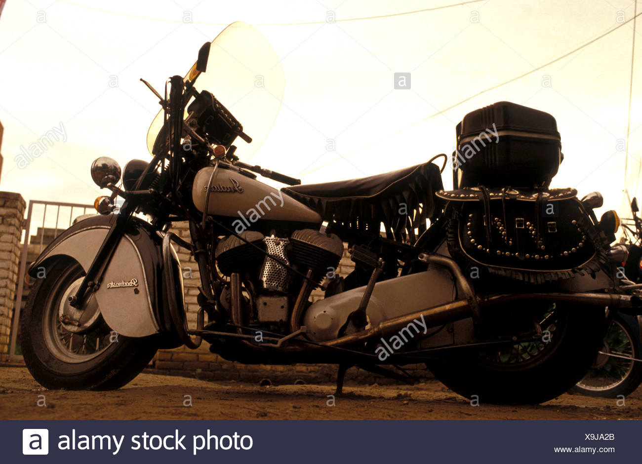 Vintage Bikes New Delhi India Stock Photo Alamy