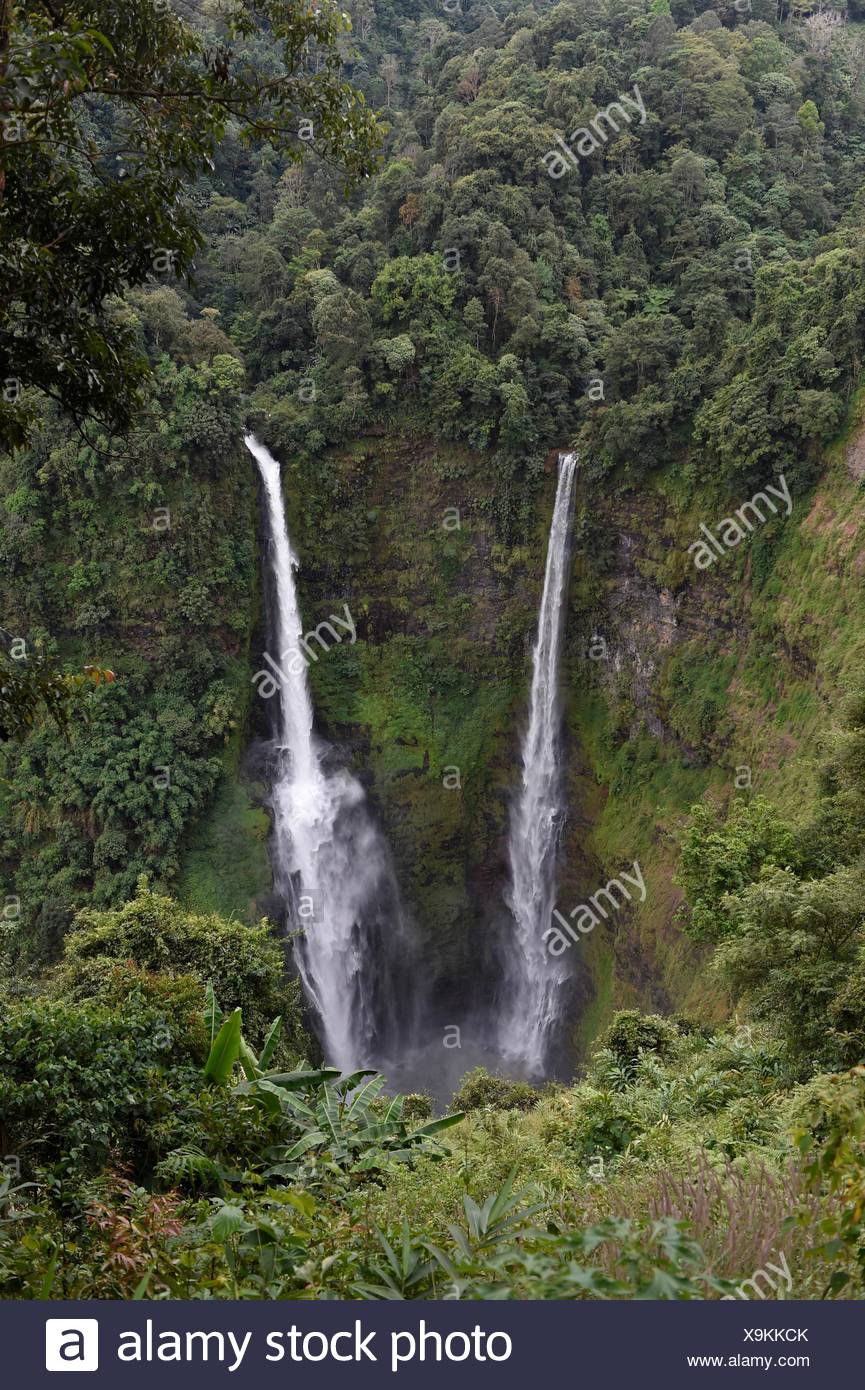 Tad Fane waterfall,Bolaven Plateau,Pakse,Laos,Southeast Asia. Stock Photo