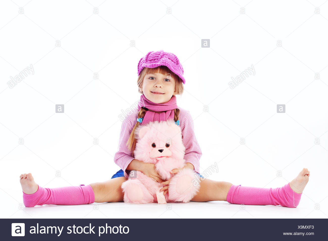 Beautiful Little Girl Sitting Legs Stock Photos & Beautiful Little Girl