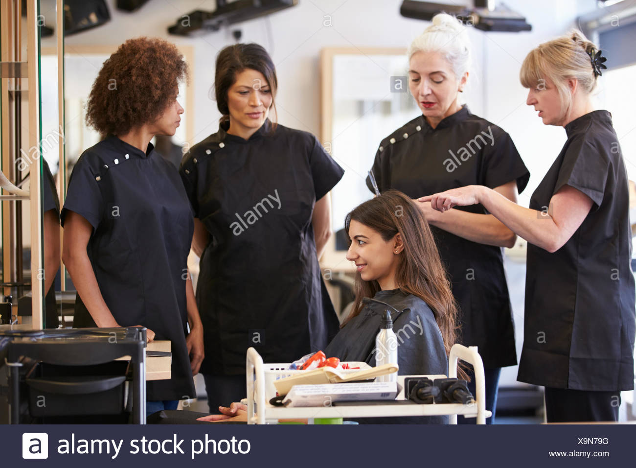 Teen with black hair