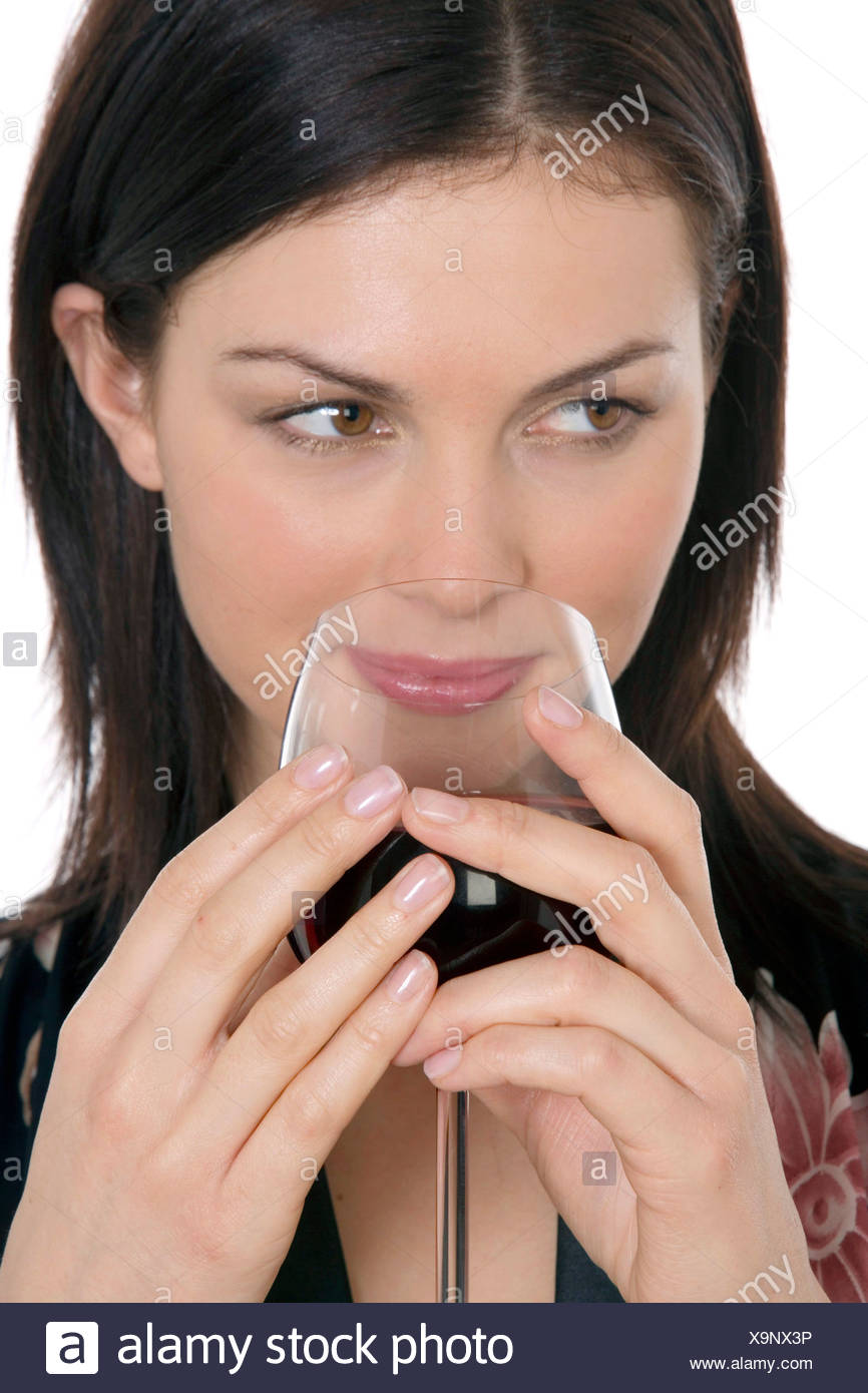 Brunette Female Shoulder Length Hair Looking To The Side And