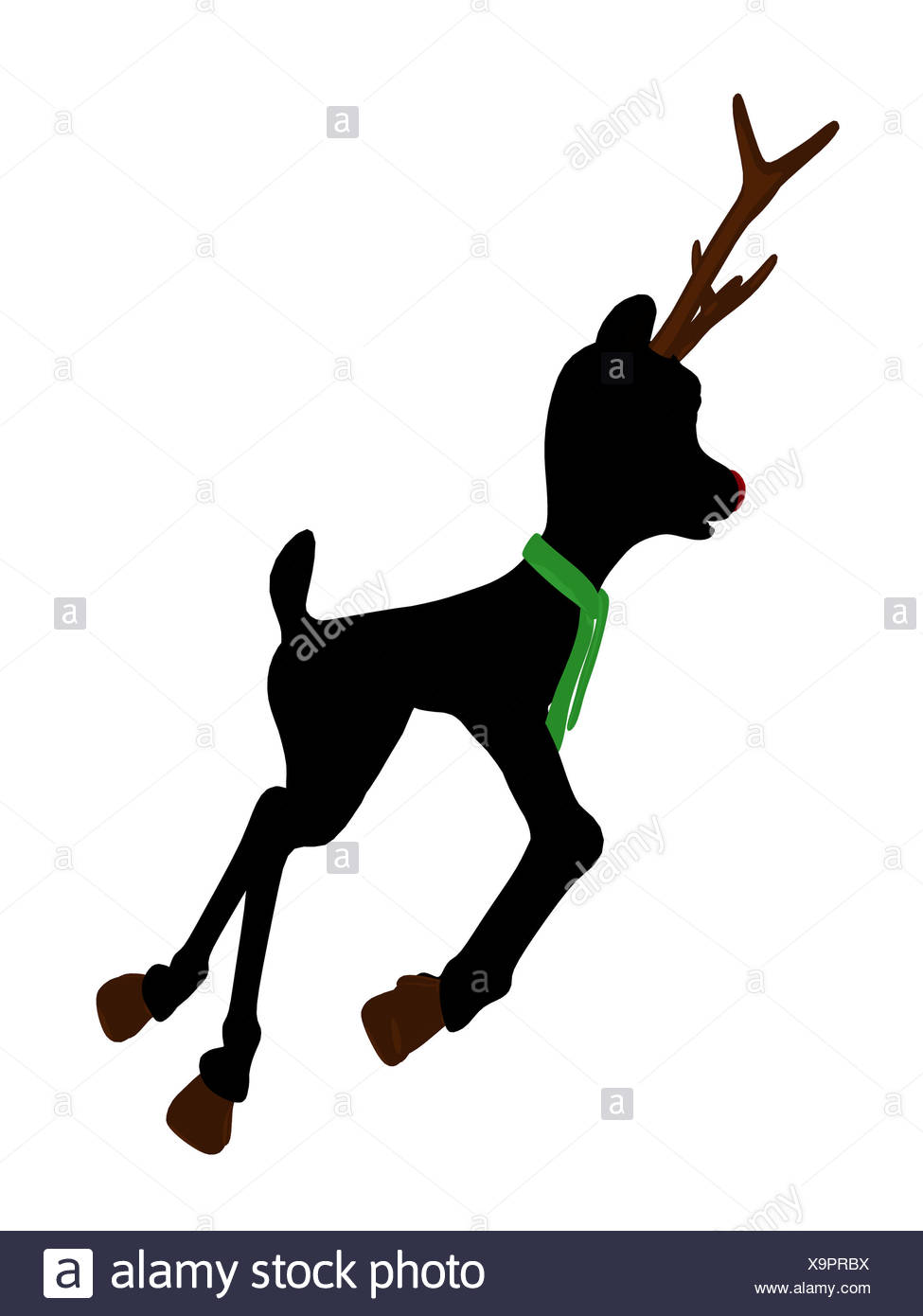 Rudolph Red Nosed Reindeer Illustration High Resolution Stock ...