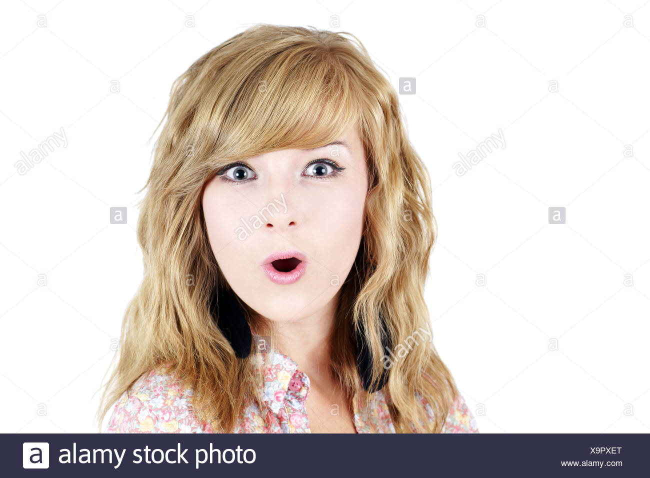 Surprised Young Blond Teenager Girl Surprised Young Blond Teenager Girl