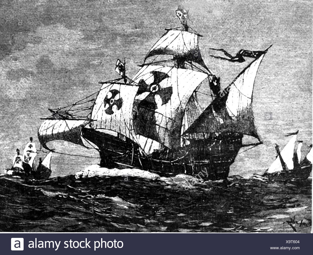 Santa Maria Nina Pinta Ships High Resolution Stock Photography and