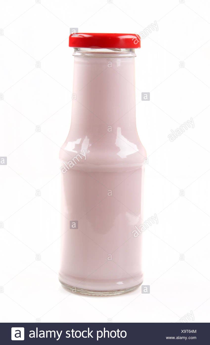Download Bottle With Strawberry Milk On White Stock Photo Alamy Yellowimages Mockups