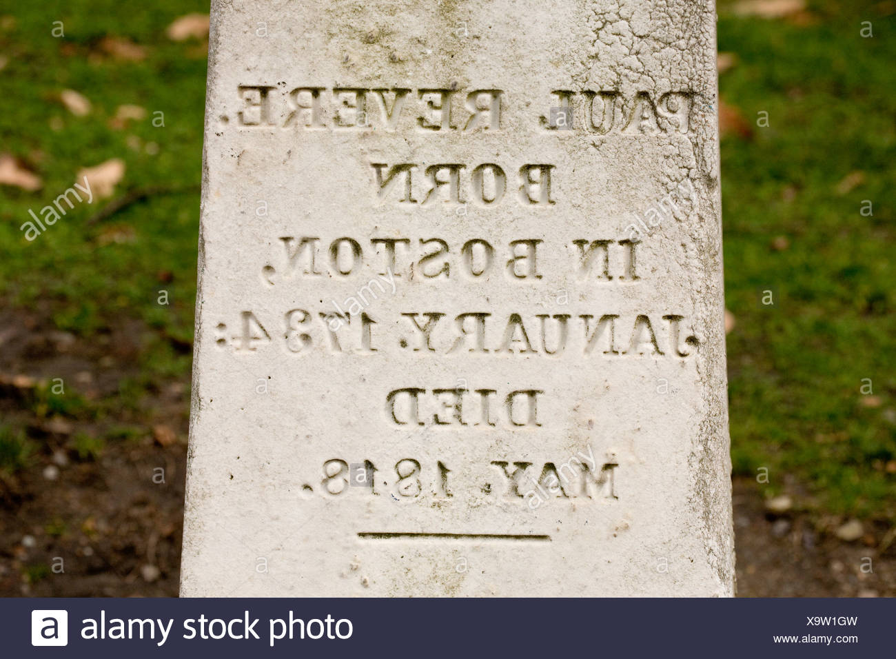 Paul Revere Grave Stock Photos & Paul Revere Grave Stock Images Alamy