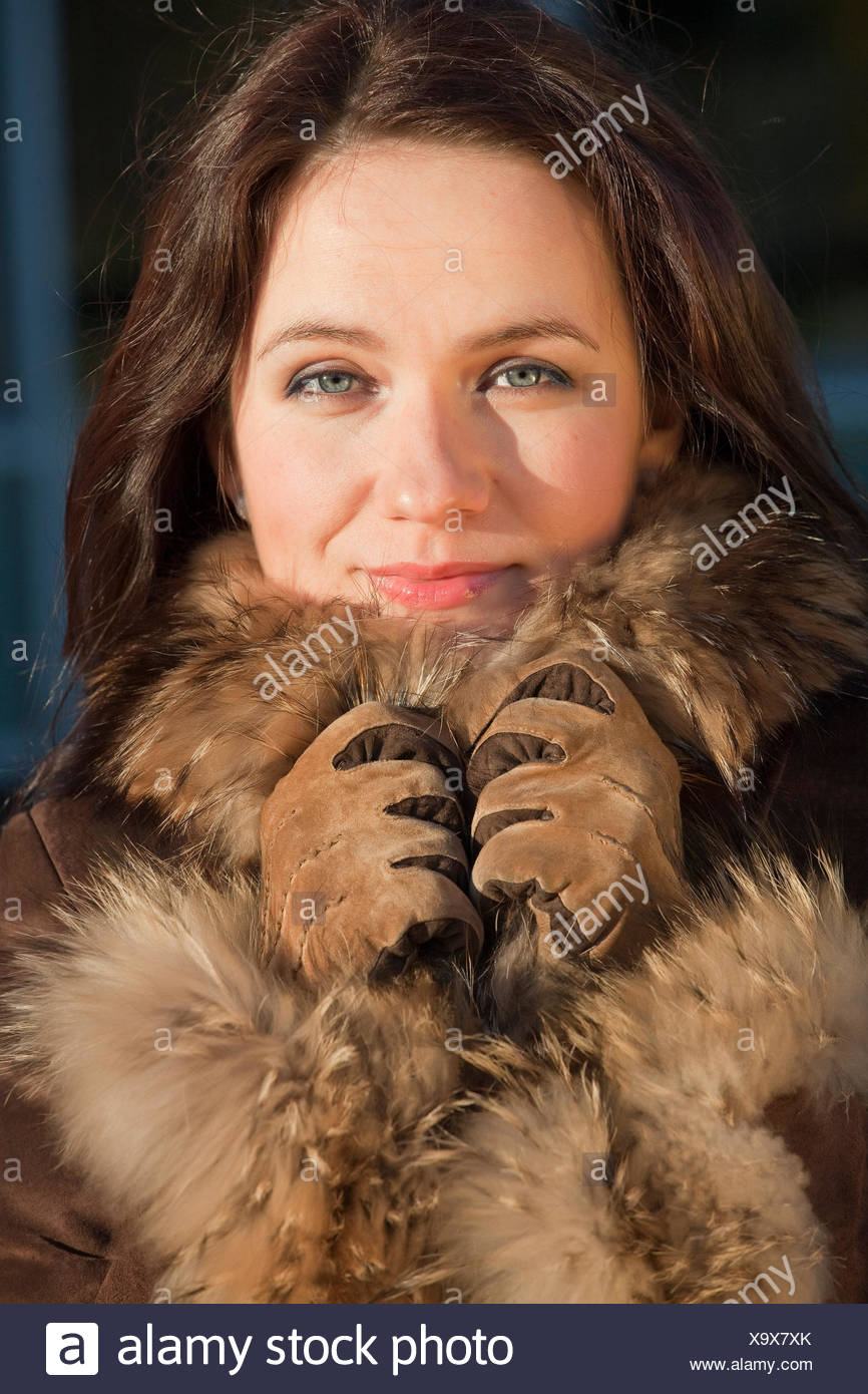 fox outdoor clothing on Woman Fashion Portrait Fur Outdoor Fox Coat Mantle Woman Fashion Female Winter Stock Photo Alamy