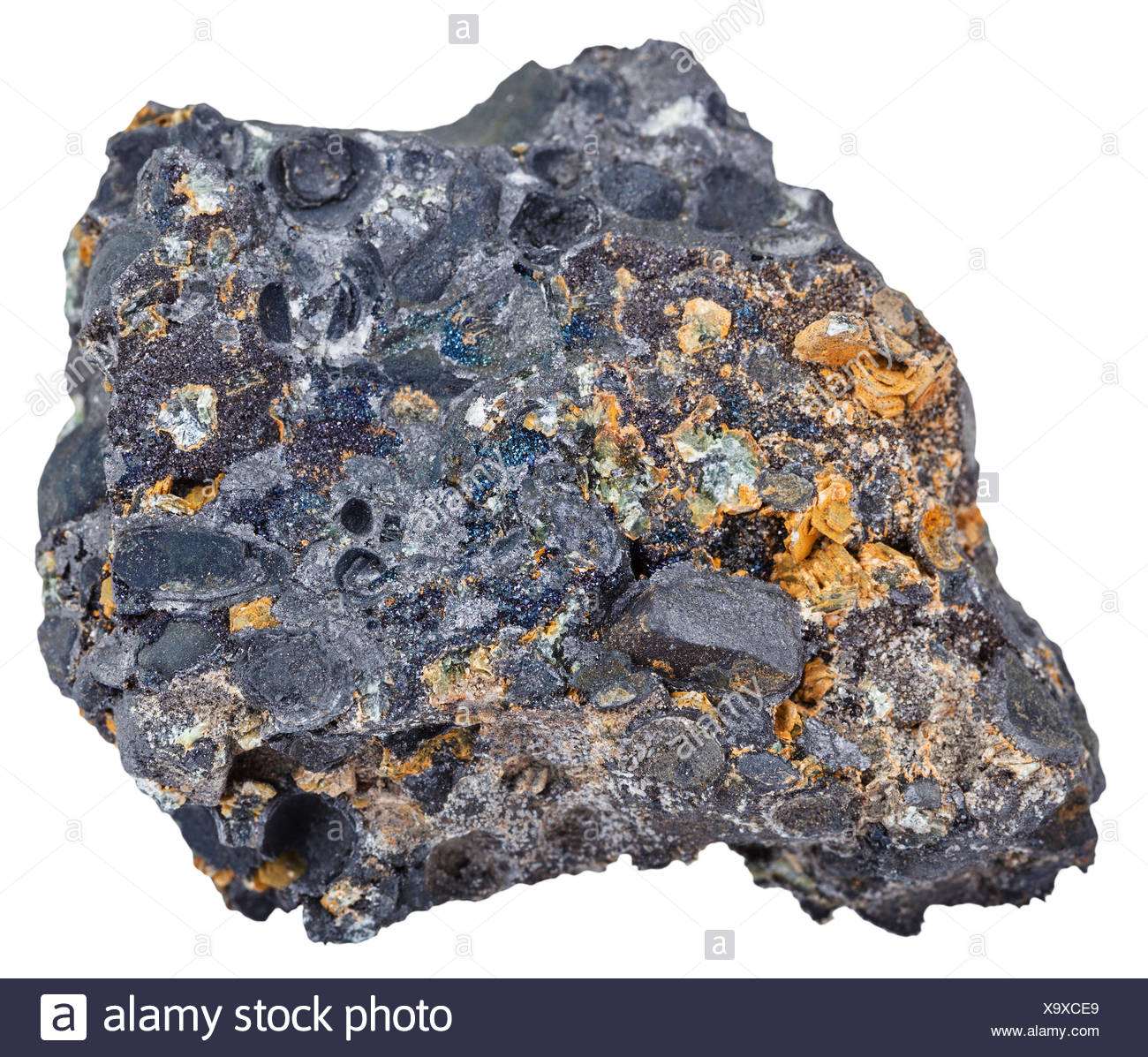 hematite (iron ore) with magnetite crystals Stock Photo: 281478353 ...