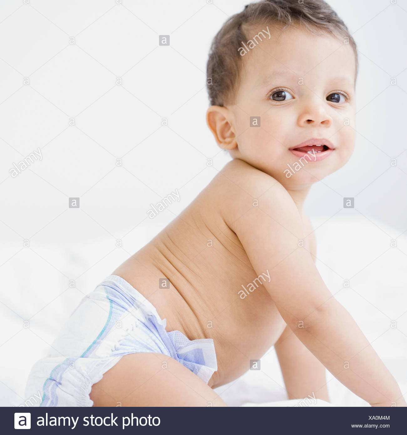 baby wearing diaper