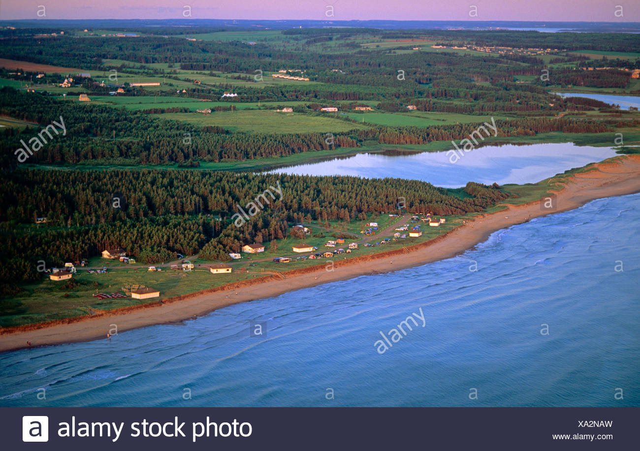 Aerial Of Campground And Cottages Cavendish Prince Edward Island