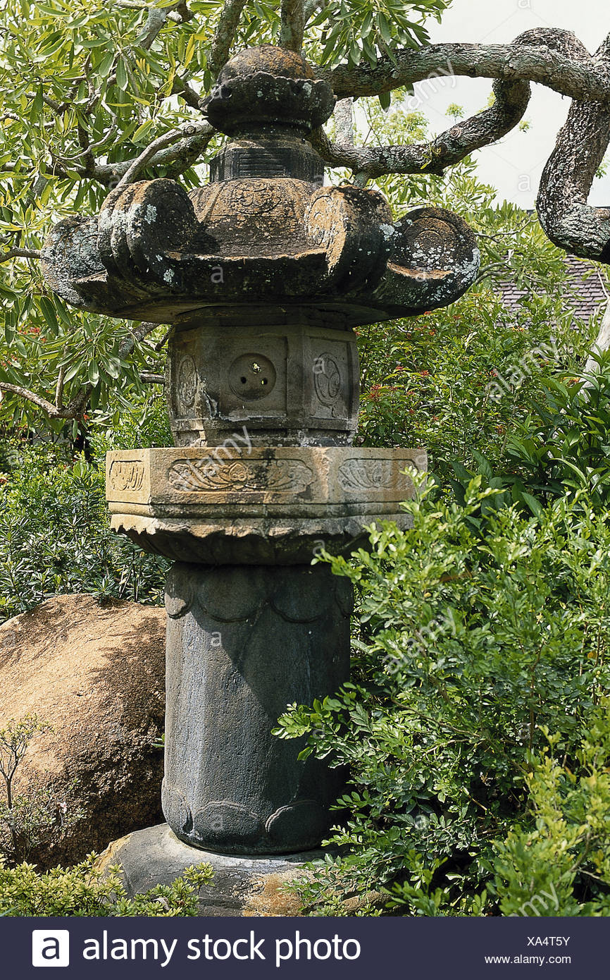 Usa Florida Miami Morikami Japanese Gardens Large Stone