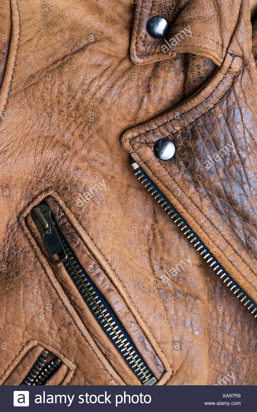 Worn Leather Jacket Stock Photos & Worn Leather Jacket Stock Images Alamy