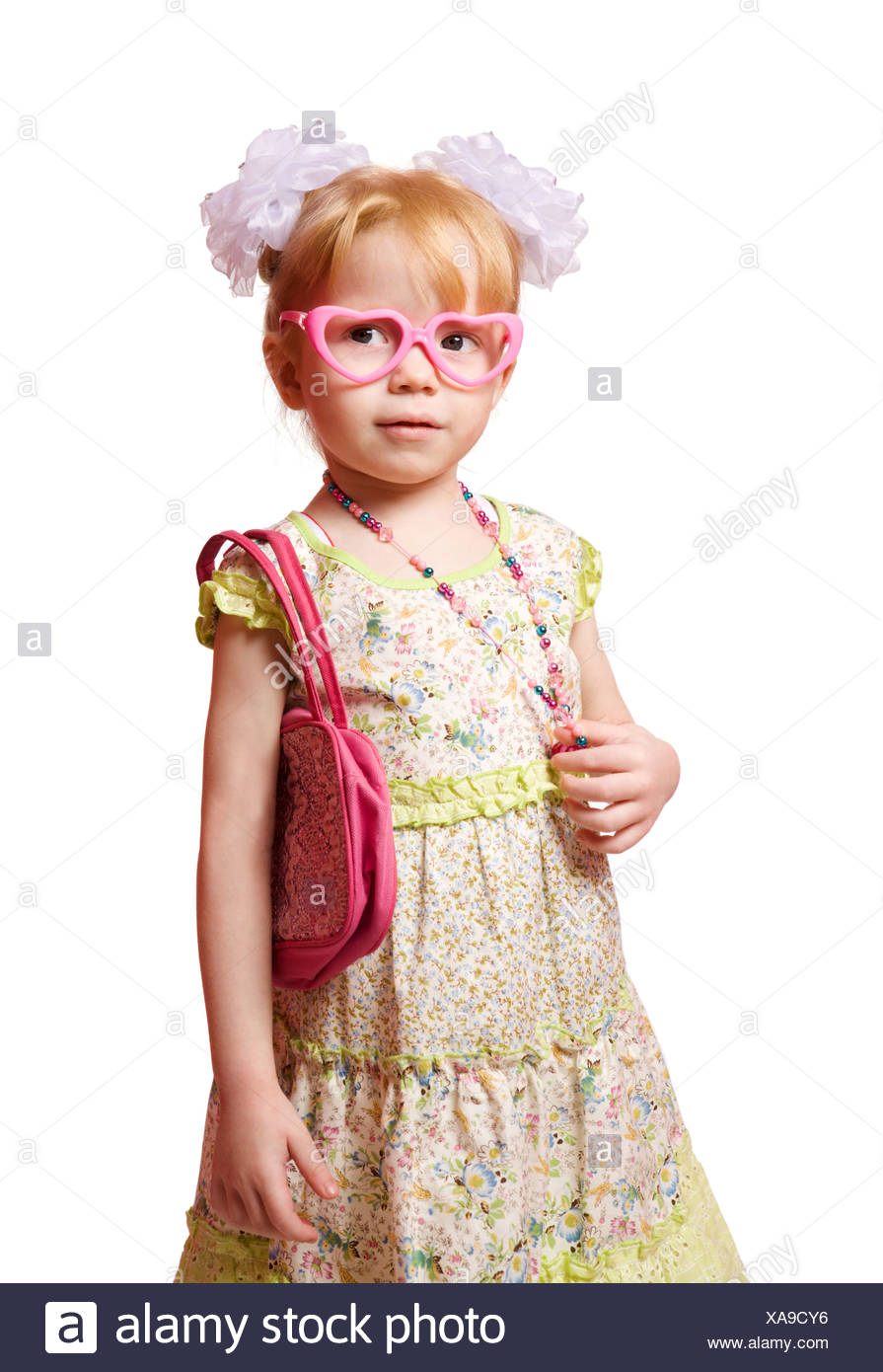 little girls white purse