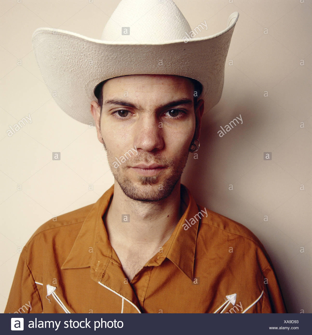 Young Man Wearing Cowboy Hat Portrait Stock Photo 281720463 Alamy