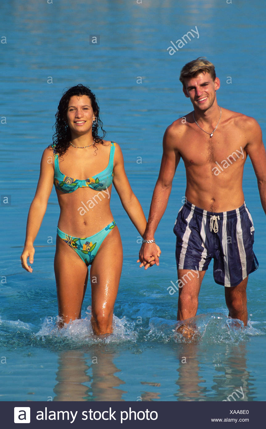 male wearing female swimsuit