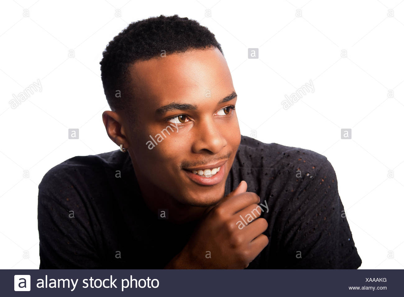 Handsome happy smiling adolescent man Stock Photo