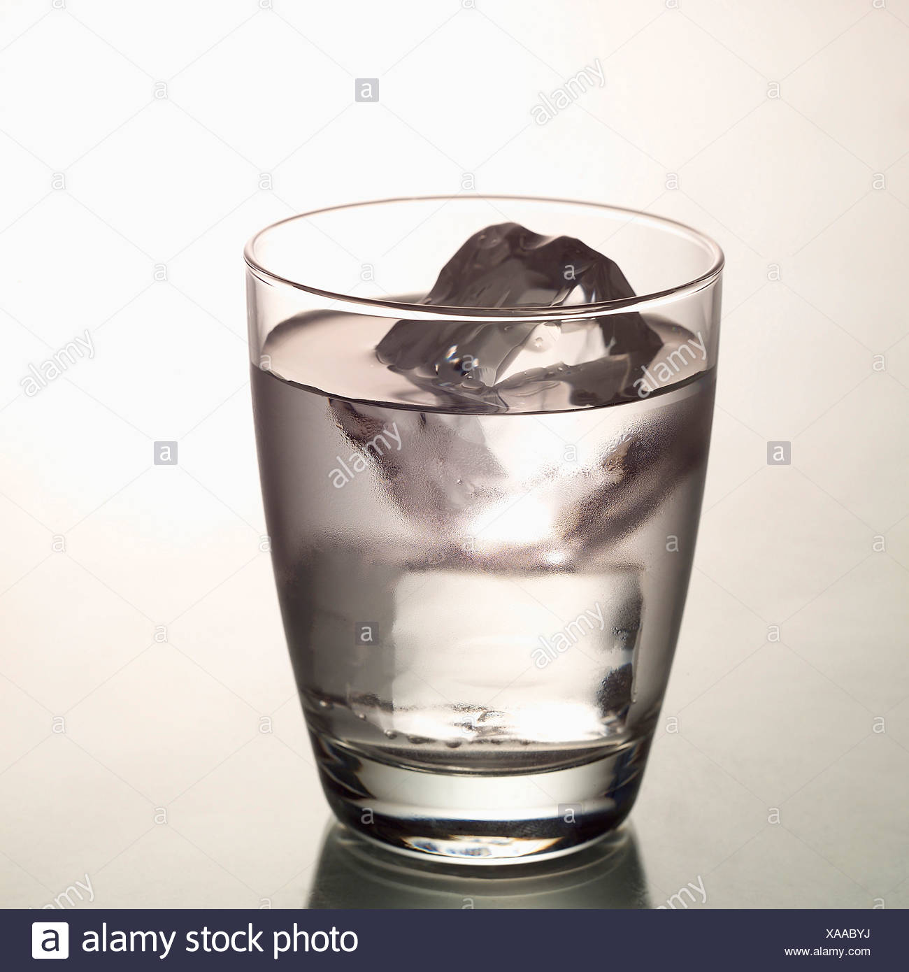 Water Cup Ice Cube Stock Photo Alamy