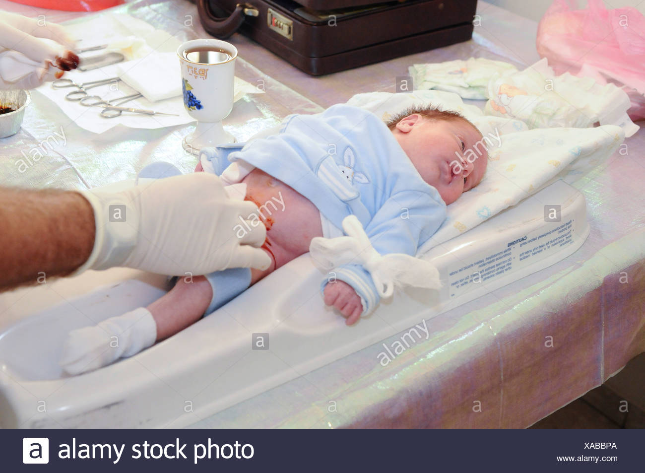 Mohel And Circumcision Ceremony High Resolution Stock Photography and