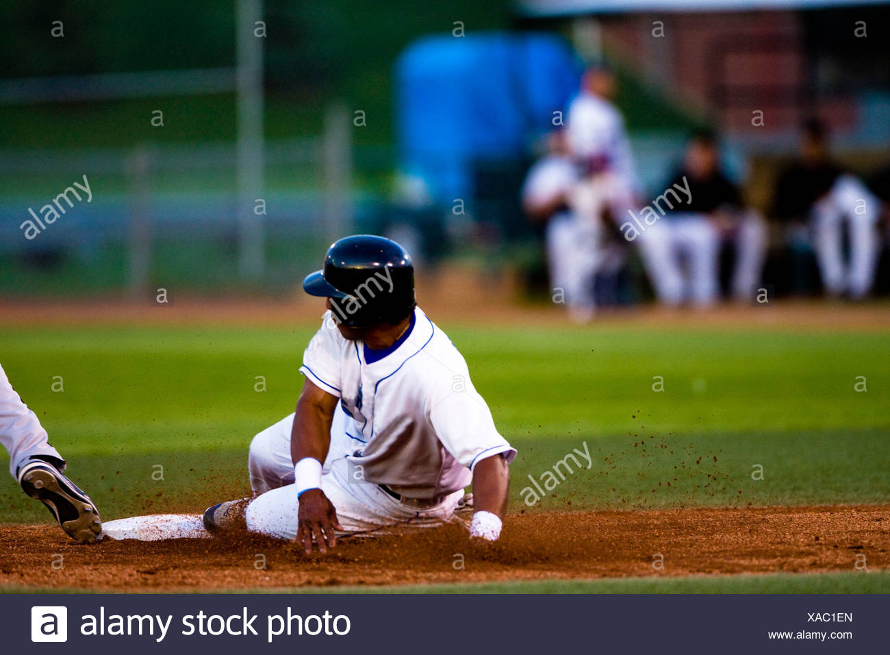 Baseball Sliding Into Home High Resolution Stock Photography and Images