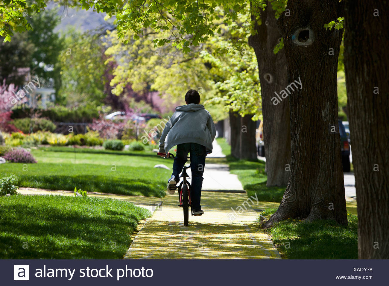 riding bike on footpath