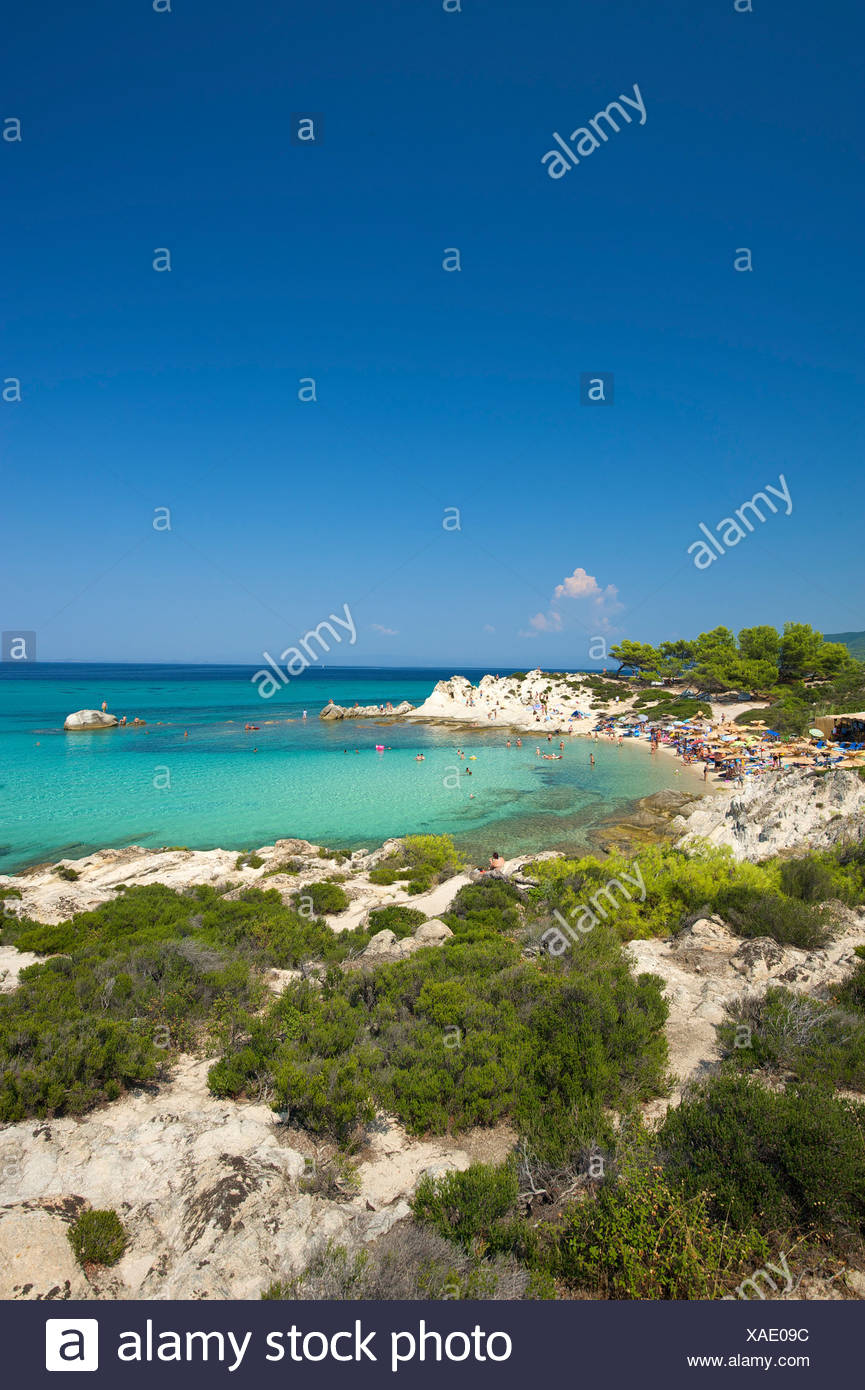 Coast, Portokali Beach, Kavourotypes, Sithonia, Halkidiki, Greece, Europe Stock Photo