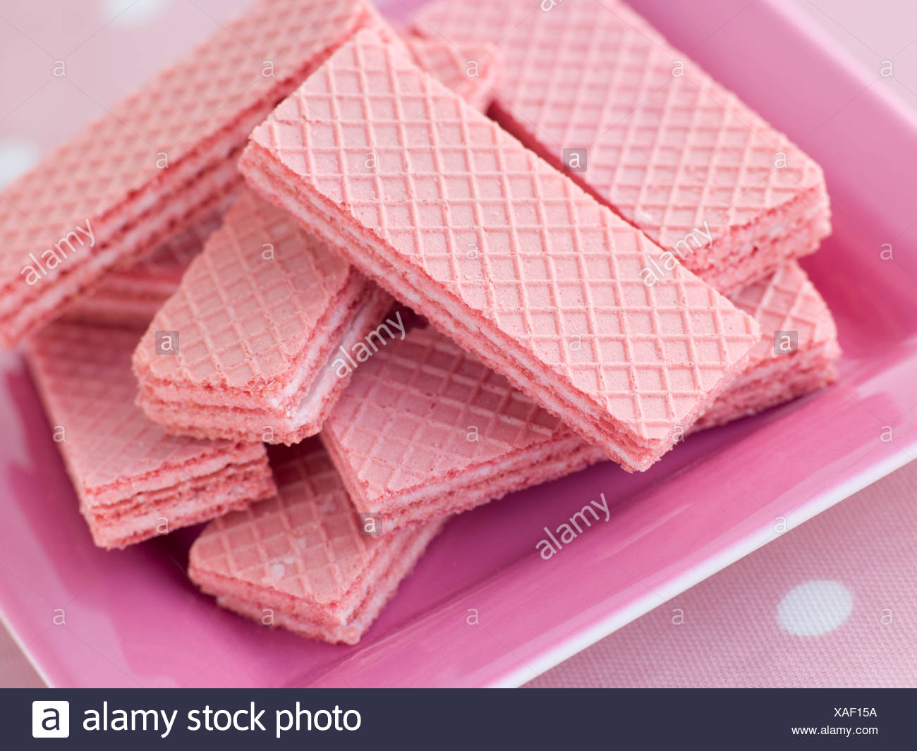 Pink Wafer Biscuits Stock Photos & Pink Wafer Biscuits Stock Images Alamy