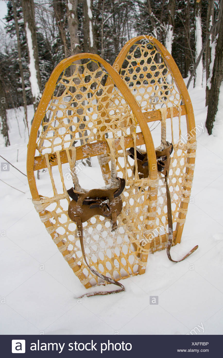 Old-fashioned wooden snowshoes, Québec 