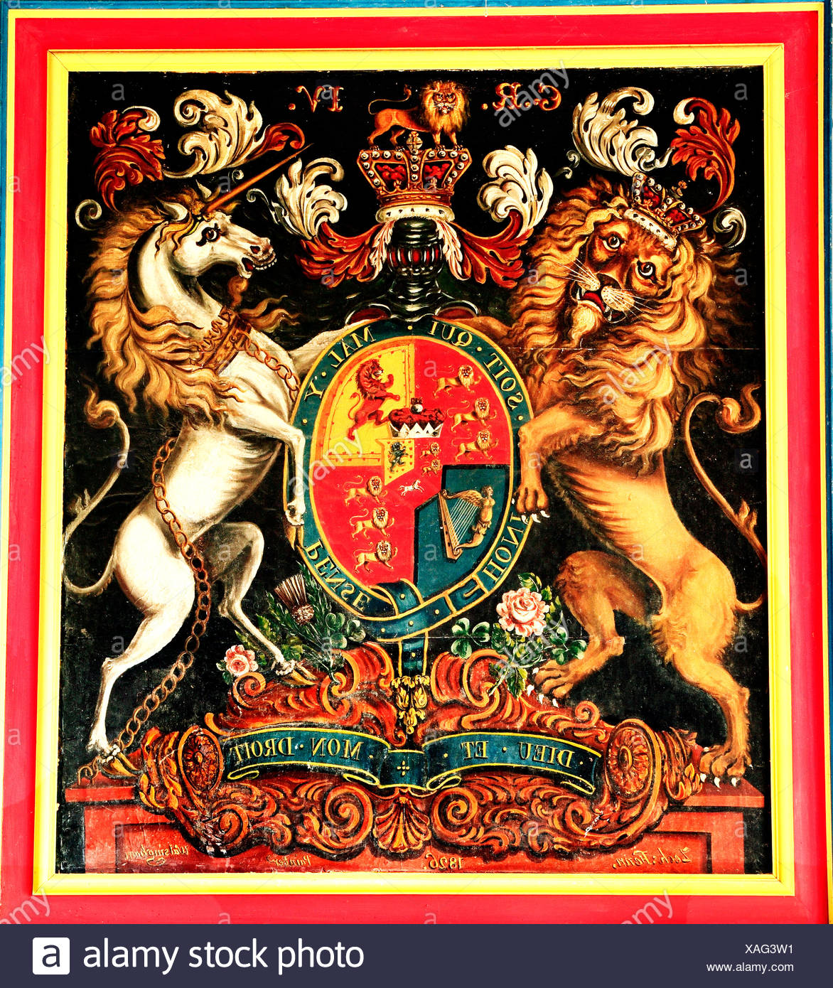 Royal Arms Of King 4th High Resolution Stock Photography and