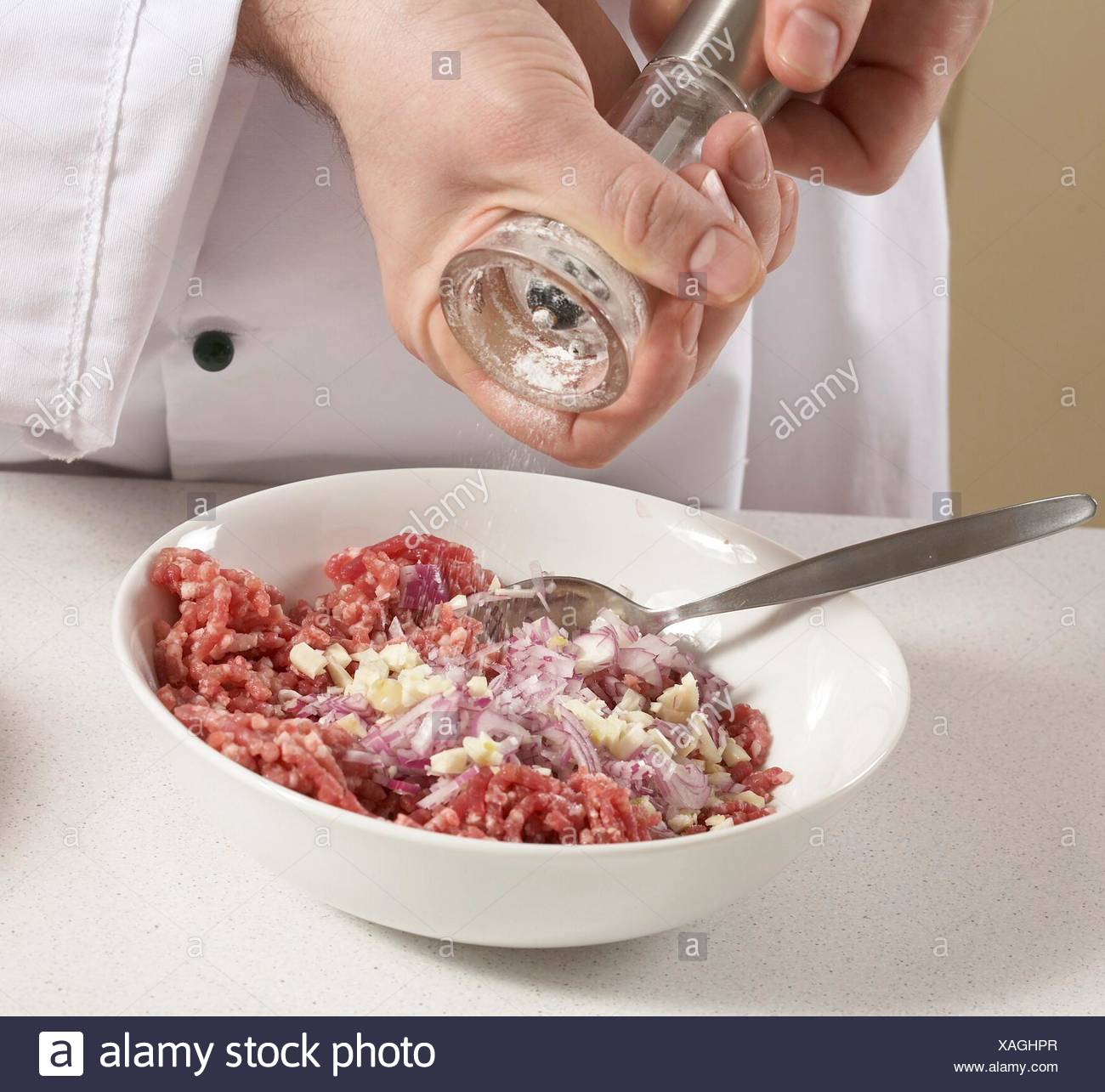 Kibbeh Lamb Skewers With Couscous Step By Step Stock Photo Alamy