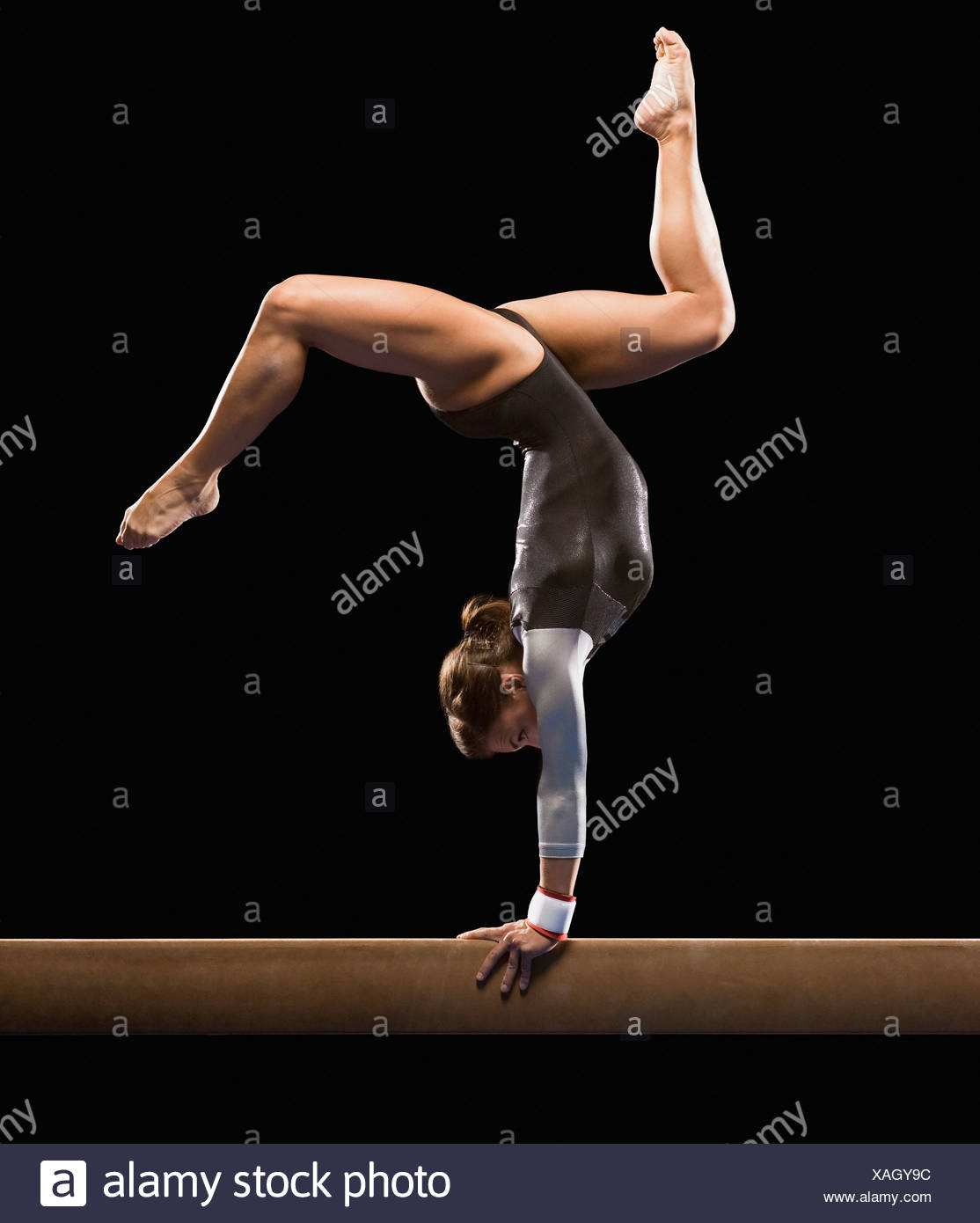 Gymnast Handstand Beam Balance High Resolution Stock Photography and ...