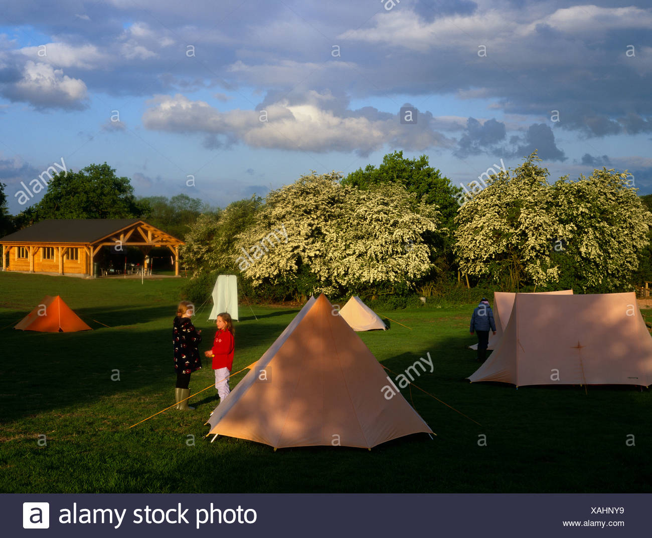 Children Enjoying Camping In Suntrap Field Centre Epping Forest London Uk Stock Photo Alamy