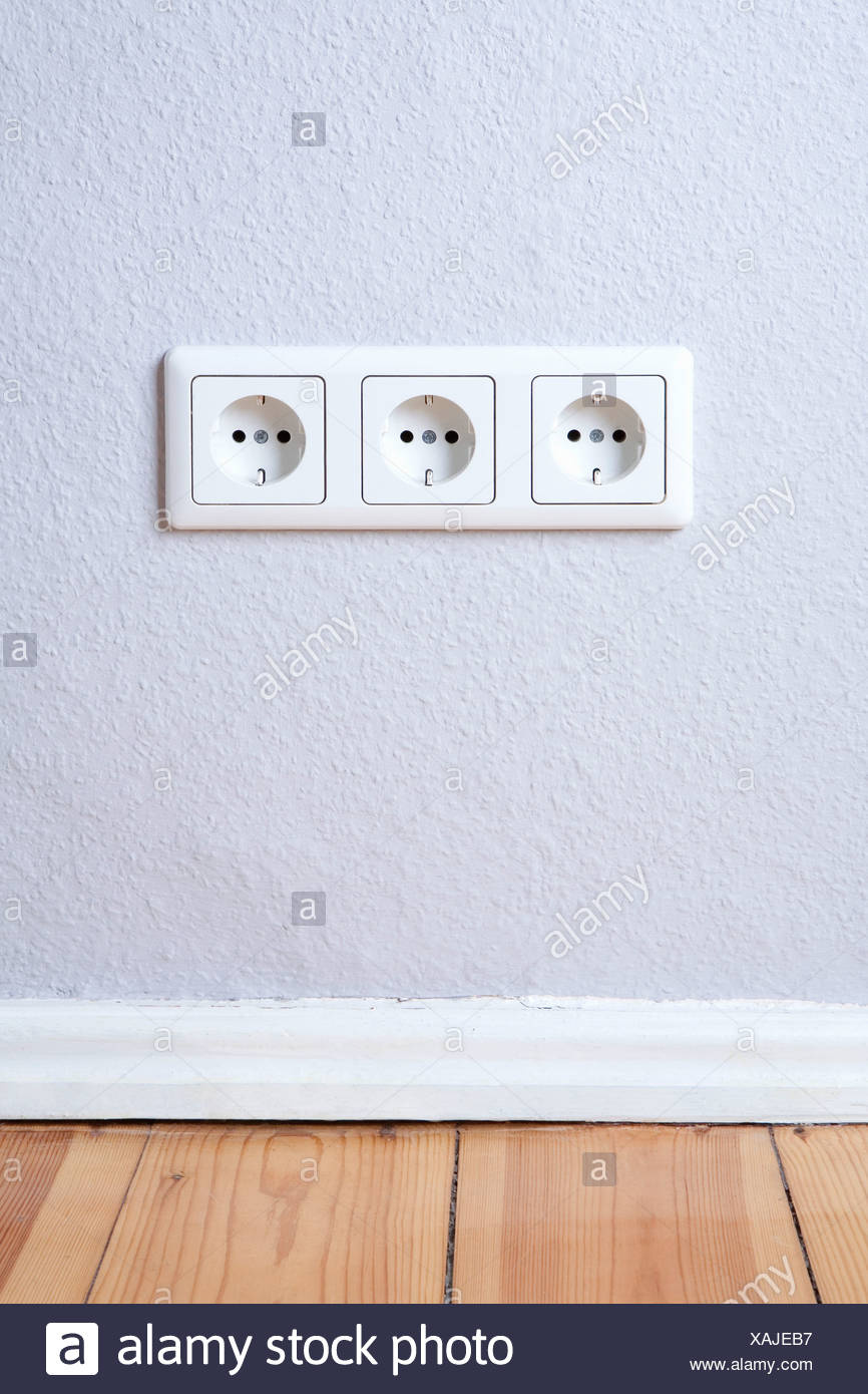 A Group Of Three German Electrical Outlets Stock Photo 281918875