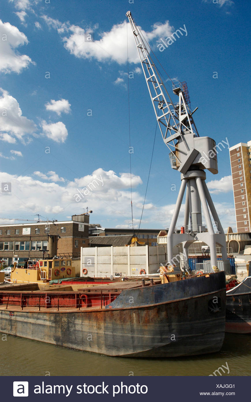 Barge With Crane High Resolution Stock Photography and Images - Alamy