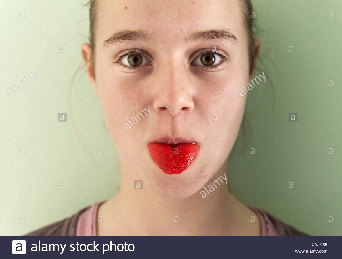 Tongue Out Tongue Sticking Out Child Teenager Caucasian High Resolution Stock Photography and