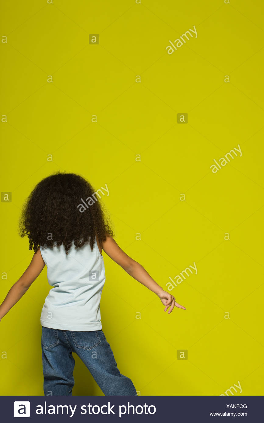 Rear View Child Little Girls Stock Photos & Rear View Child Little