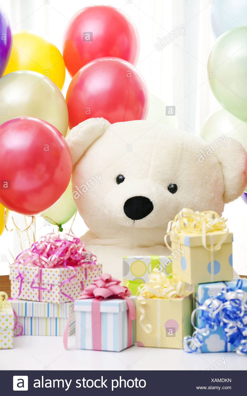 teddy bear in a balloon gift