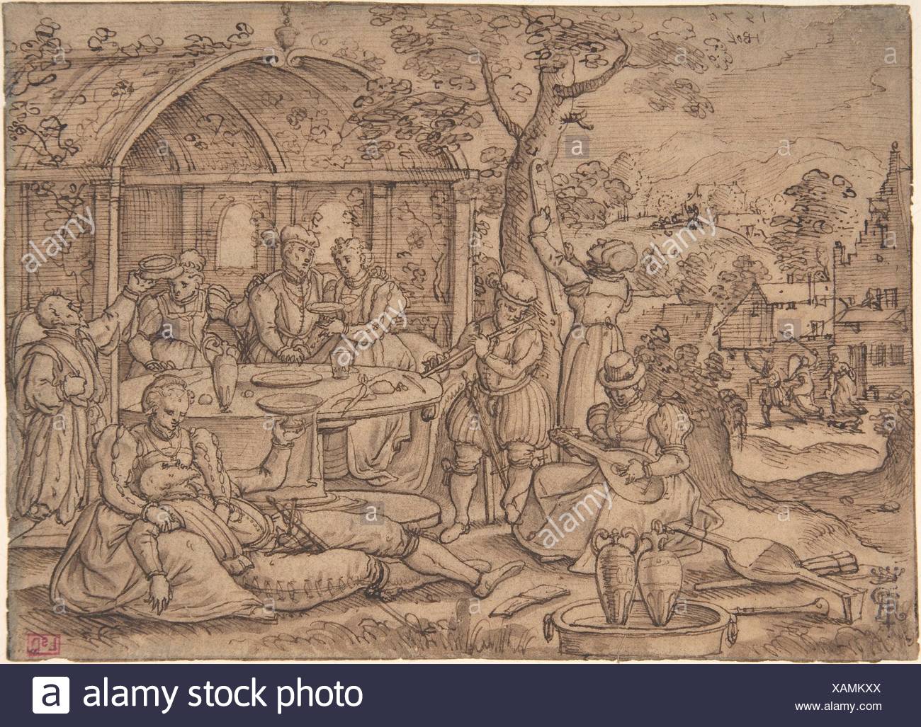Artist: Hans Bol (Netherlandish, Mechelen 1534-1593 Amsterdam); Date: 1570; Medium: Pen and brown ink, brown wash; Dimensions: 5