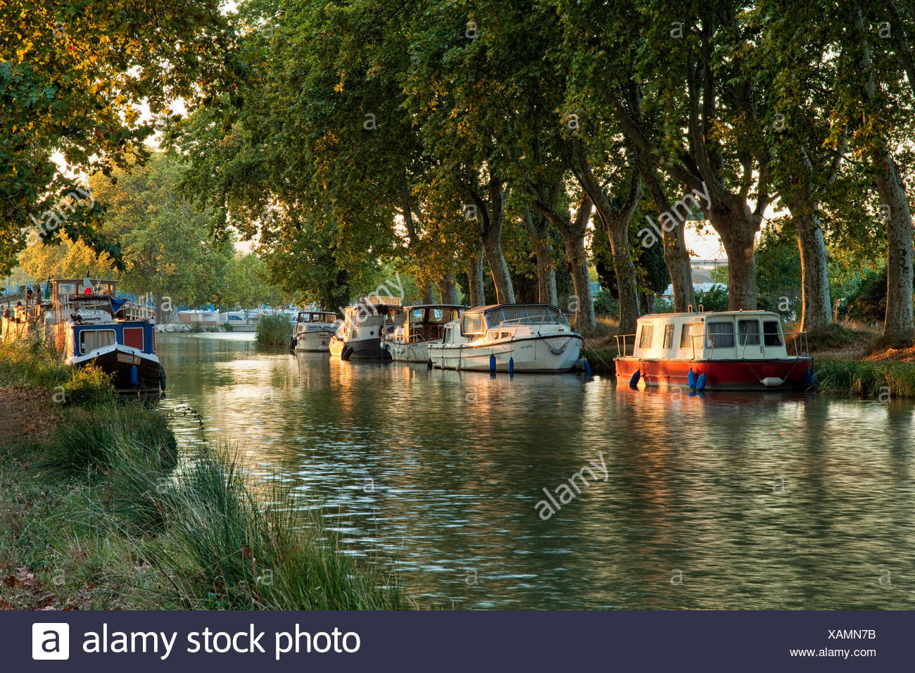 Canal Du Midi Homps France Stock Photo Alamy