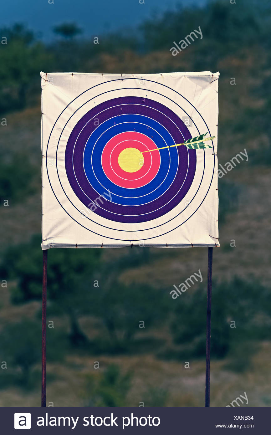 Archery Board And Arrows High Resolution Stock Photography and Images