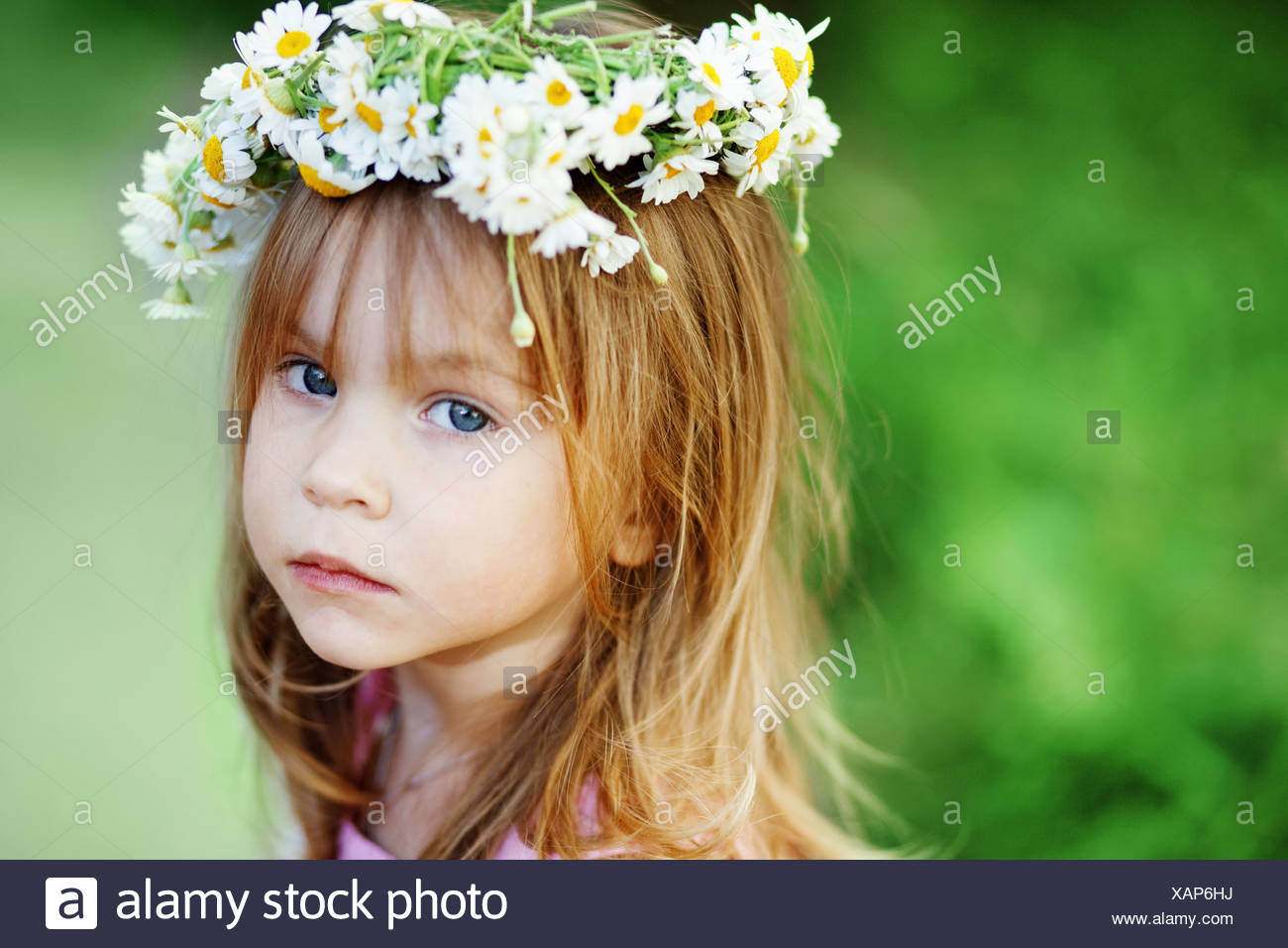 flower girl daisy head wreath