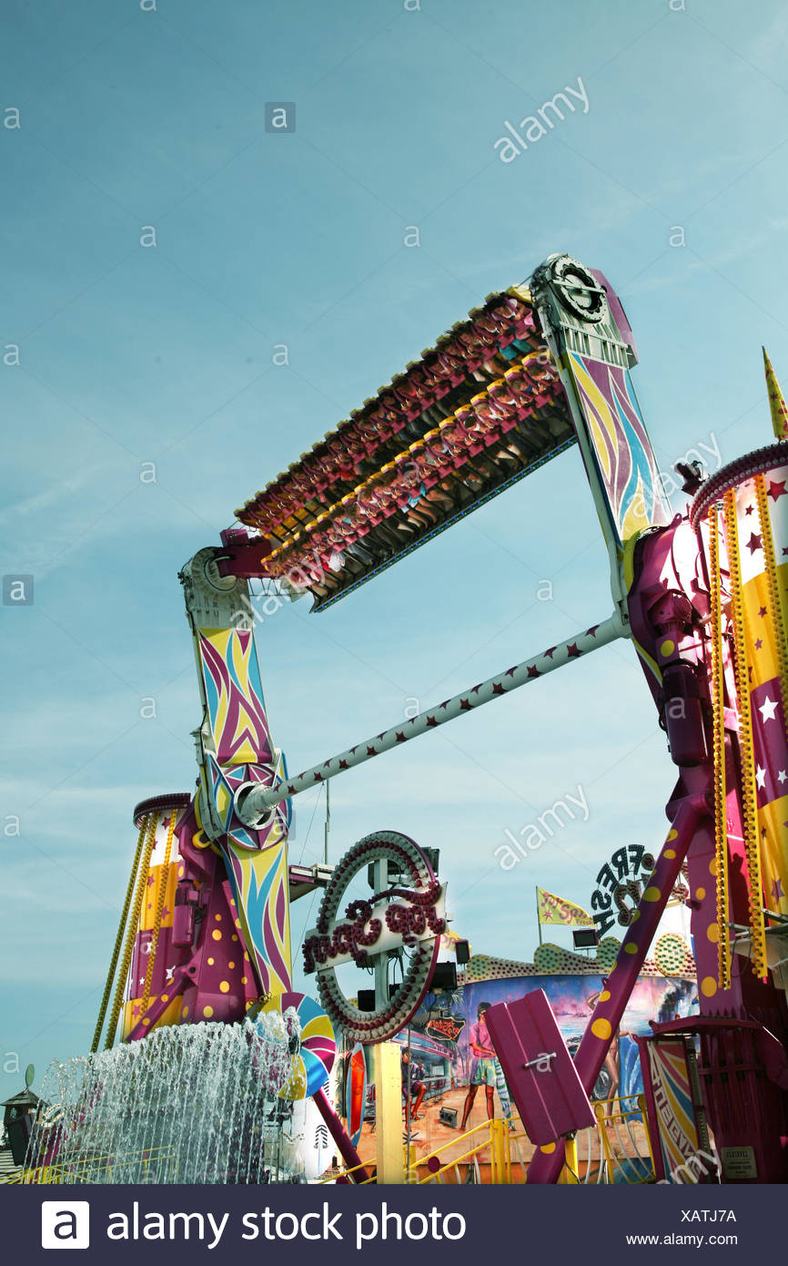 Oktoberfest Wiesn Funfair Munich Bavaria Stock Photo