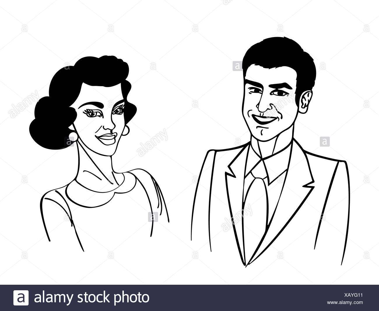 Happy Coupple Sketch Stock Photo 282117725 Alamy