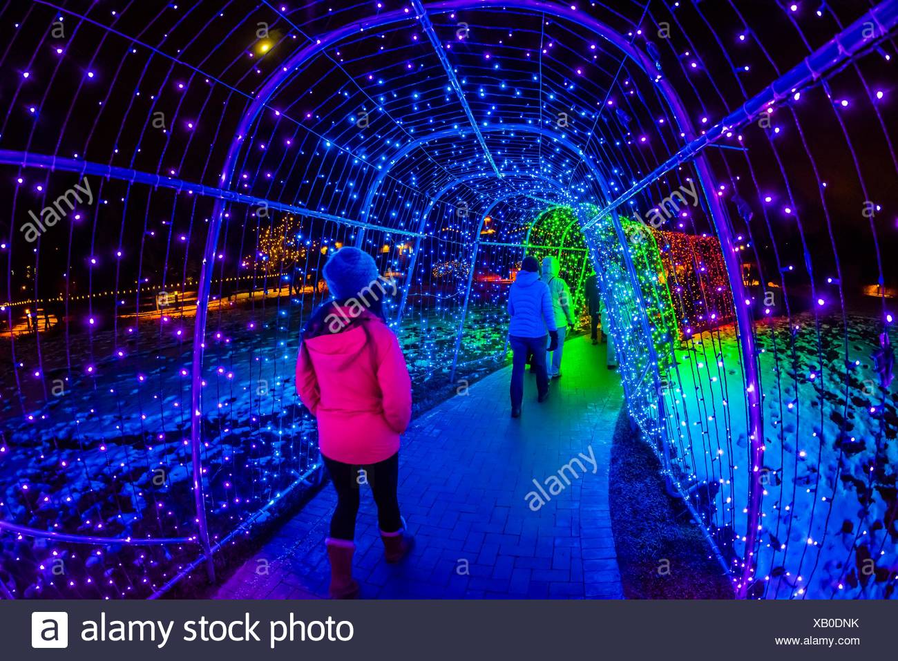 A Tunnel Of Lights A Hudson Christmas Holiday Light Show At