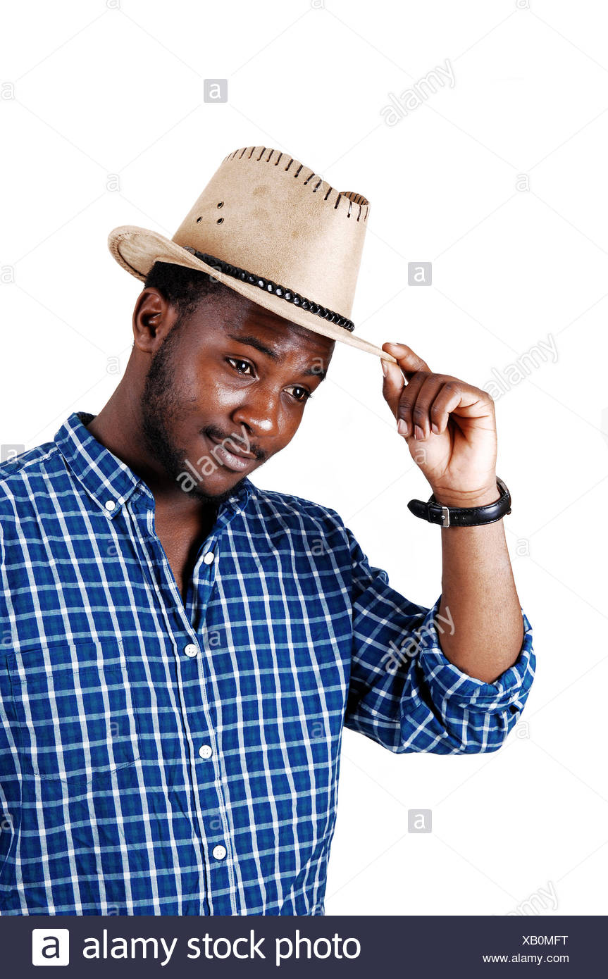 black man in cowboy hat