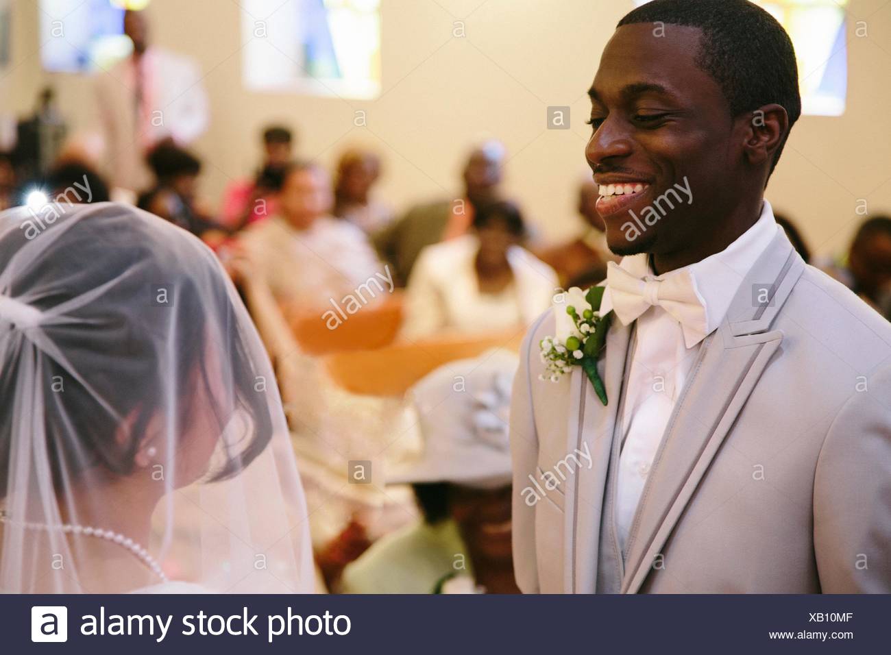 African American Wedding Church Stock Photos African American